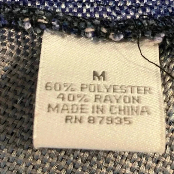 Dress Barn Woman's Color Block Full Zip Cardigan Size Medium Blue Long Sleeve - Picture 14 of 14